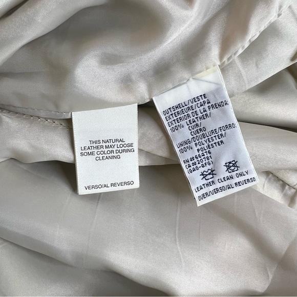 Stunning Vintage 90’s TOMMY HILFIGER Cream Soft Leather Slacks - Picture 8 of 8